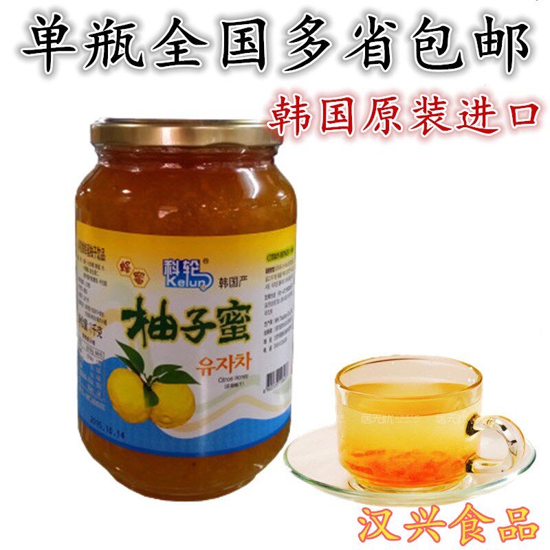 韩国进口柚子茶科轮牌柚子蜜蜂蜜柚子茶 科伦蜂蜜柚子蜜1KG