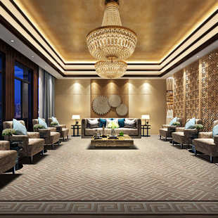 贵宾接待室地毯会议室专用大面积满铺中式手工羊毛腈纶地毯商用