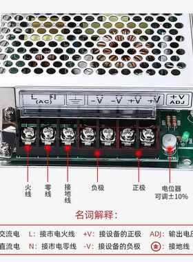无品牌/S-145-24开关电源2压4AV6直流12V12A监控变器3V48V6工控3A