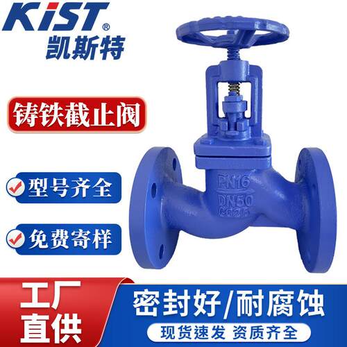 DIN德标不锈钢密封截止阀J41H-16铸铁截止阀蒸汽阀手动法兰截止阀