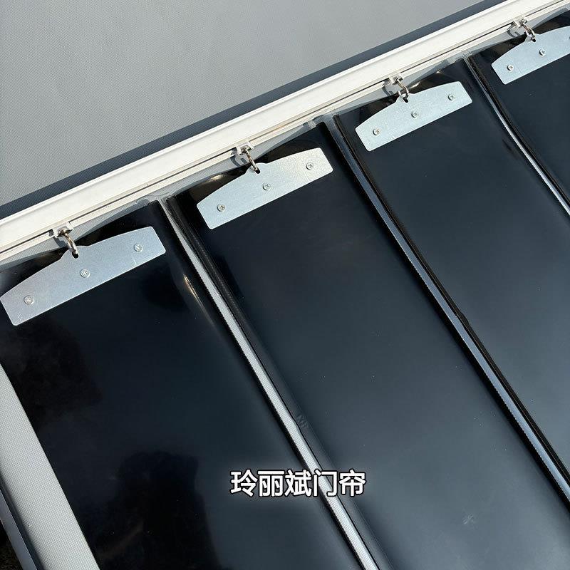 移动折叠软门帘滑动pvc透明塑料帘平移滑轨隔断家用推拉门加厚