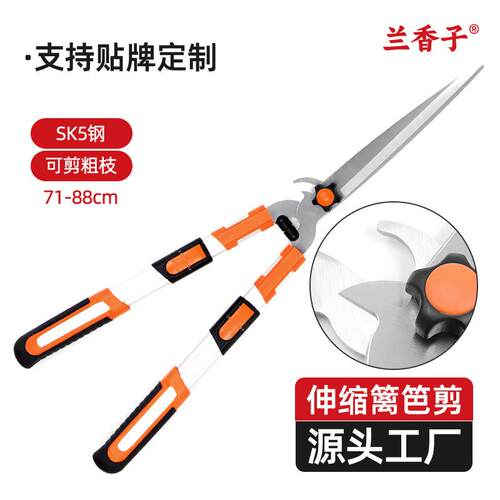 两用篱笆剪伸缩绿篱剪园林绿化工具SK5钢草坪剪省力修枝园艺剪刀