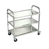 加厚不锈钢餐车移动商用三层餐厅酒店收碗车酒水车送餐推车摆地摊