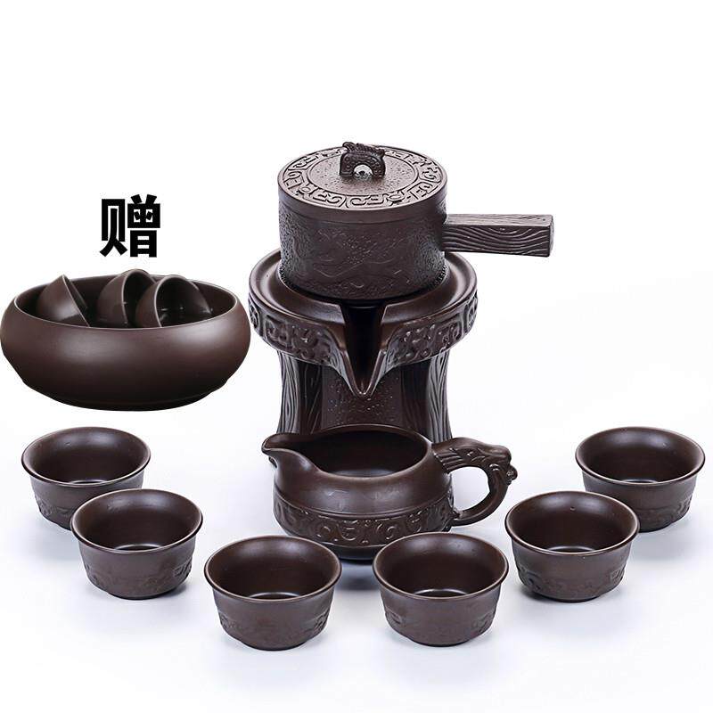 茶具套装家用紫砂石磨创意全自动陶瓷功夫茶具茶壶茶杯懒人泡茶器