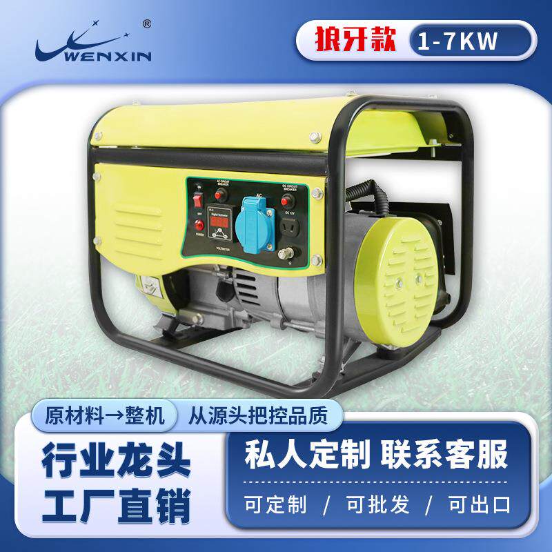 文信1Kw亚马逊220V小型发电机微型汽油发电机迷你手提便携式家用