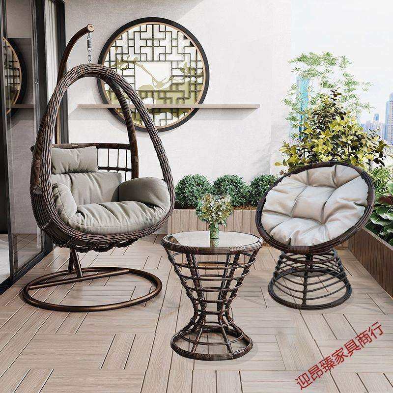 吊篮藤椅双人吊椅阳台网红摇篮椅轻奢吊兰椅室内庭院秋千懒人家用