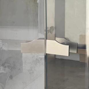 工业门把手玻璃门拉手异形不规则拉丝银哑光大门拉把推拉门扶手柄