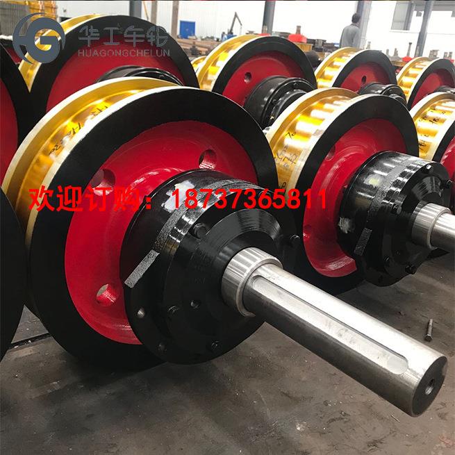 华工主动单边组4号钢轮NIQ向轮走天5车轮结构尺寸规万格20吨行车