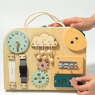 成品忙碌板配件原木色busyboard蒙特梭利早教玩具宝宝礼物