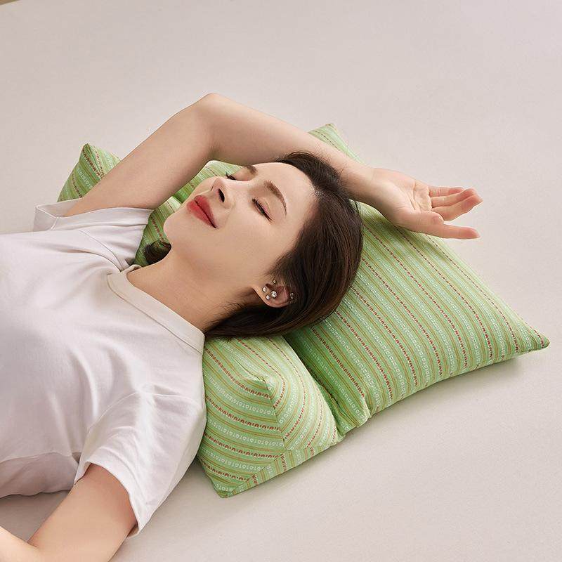 三角牵引组合颈椎枕2025夏季荞麦枕头家用成人护颈枕老人午睡枕頭,床上用品,功能枕/保健枕/养生枕,淘宝优惠券,粉丝福利购,淘宝优惠卷