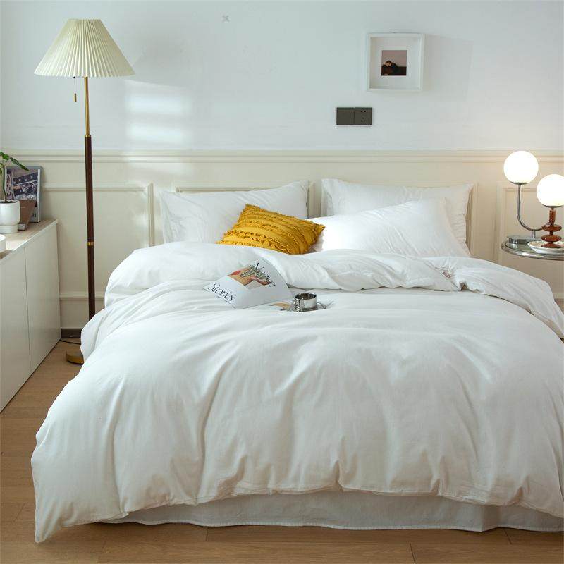 日系纯棉被套单件纯色单人全棉被罩 家用双人长绒棉床上用品,床上用品,学生床品套件,淘宝优惠券,粉丝福利购,淘宝优惠卷