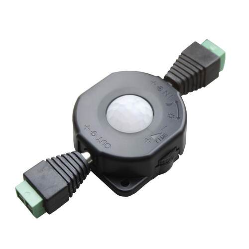 人体红外感应开关延时光控可调感应器小体积12V灯带含DC线LP-8025