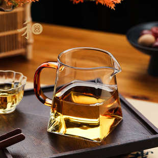 禾器瀚然茶海高硼硅玻璃四方公道杯手工大容量公杯耐热加厚分茶器