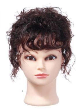 高档枝生蝶假发片女妈妈日常逼真短发发真浏海片发头顶遮片补白补