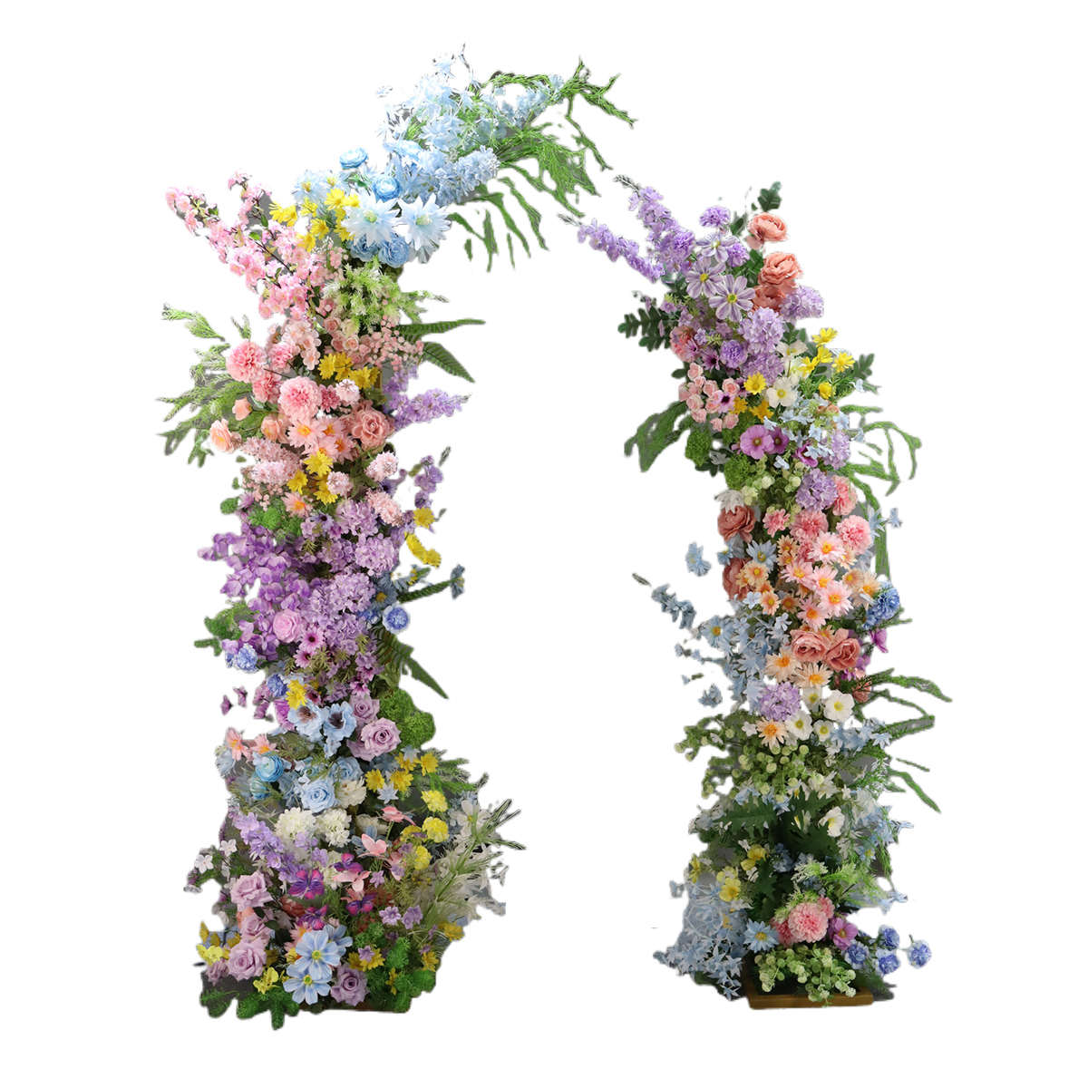 婚礼堂路引莫奈牛角拱门造景仿真花舞台布置花艺橱窗美陈装饰摆件