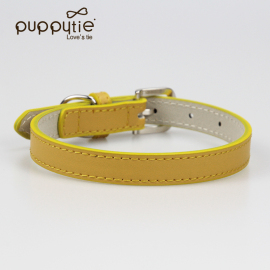 puppytie狗狗项圈狗圈小型犬脖圈大型犬颈圈皮质，中型泰迪宠物用品