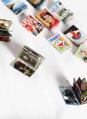 Dollhouse娃娃屋袖珍翻页书配件书本模型BJD场景拍摄道具漫画书