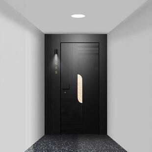 一门一景入户门防盗门子母门别墅大门甲级门进户门精雕铸铝门定制