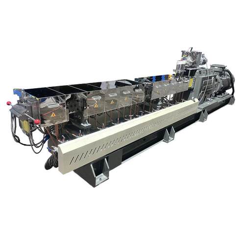 65G型高扭矩HDPELDPE改性颗粒造粒机双螺杆电缆料造粒挤出机