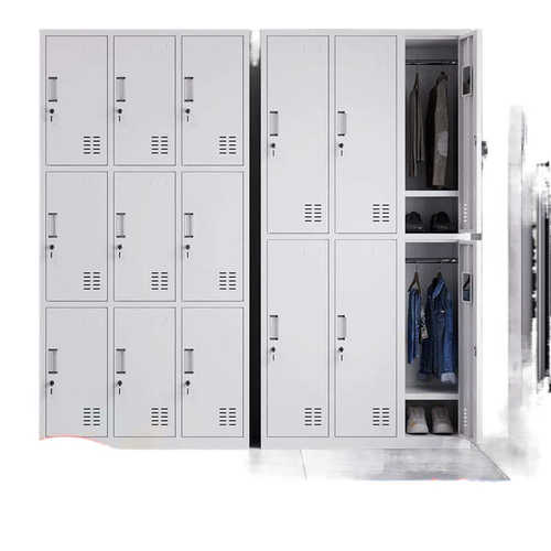 工厂员工更衣柜铁皮储物柜带锁宿舍游泳馆衣柜鞋柜碗柜家用收纳柜