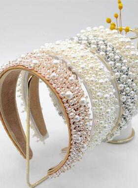 Pearl Hairband Women Headband Crown Hair Accessories Wedding