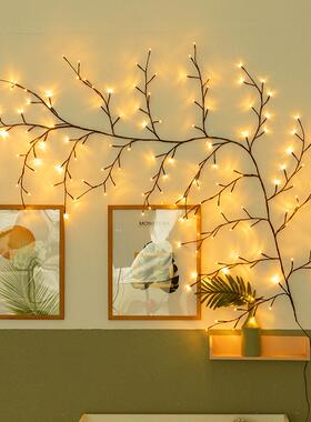 led树藤灯房间装饰灯炫彩灯藤条灯饰网红布置彩灯串灯卧室布置