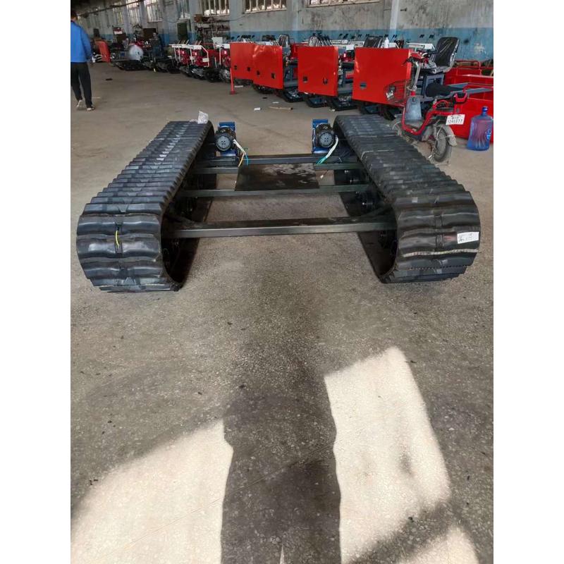 履带底盘农用橡胶钢制农机配件全地形强载重电动履带车底盘总成