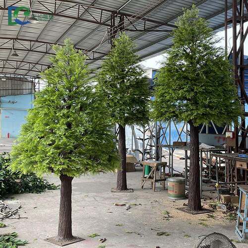 仿真水杉树人造假树工艺树景观圣诞假植物落地摆件大型绿植树