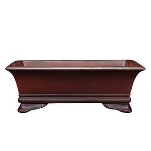 紫砂花盆马槽大号长方形家用精品陶瓷仿古假山造景榕树客厅盆景盆