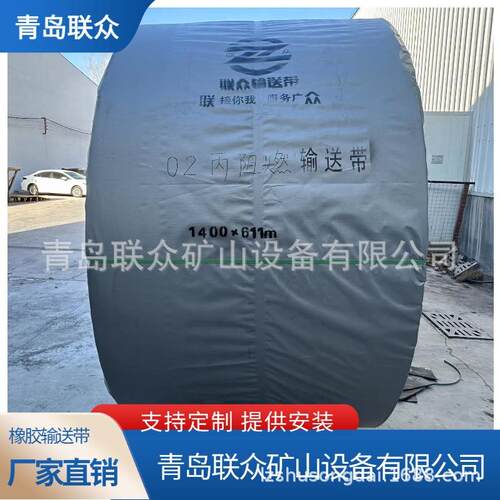 联众供应 糊料耐热EP100-300聚酯帆布输送带 丁苯耐高温输送带