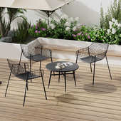 户外庭院桌椅组合园林售楼处别墅民宿露台室外休闲简约铁艺小桌椅