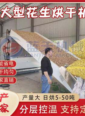 网带七彩花生烘干机云南五彩花生长生果烘干设备大型花生干燥机