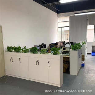 办公室隔断柜简约现代文件矮柜储物花槽资料花草木质厂家直销 新款