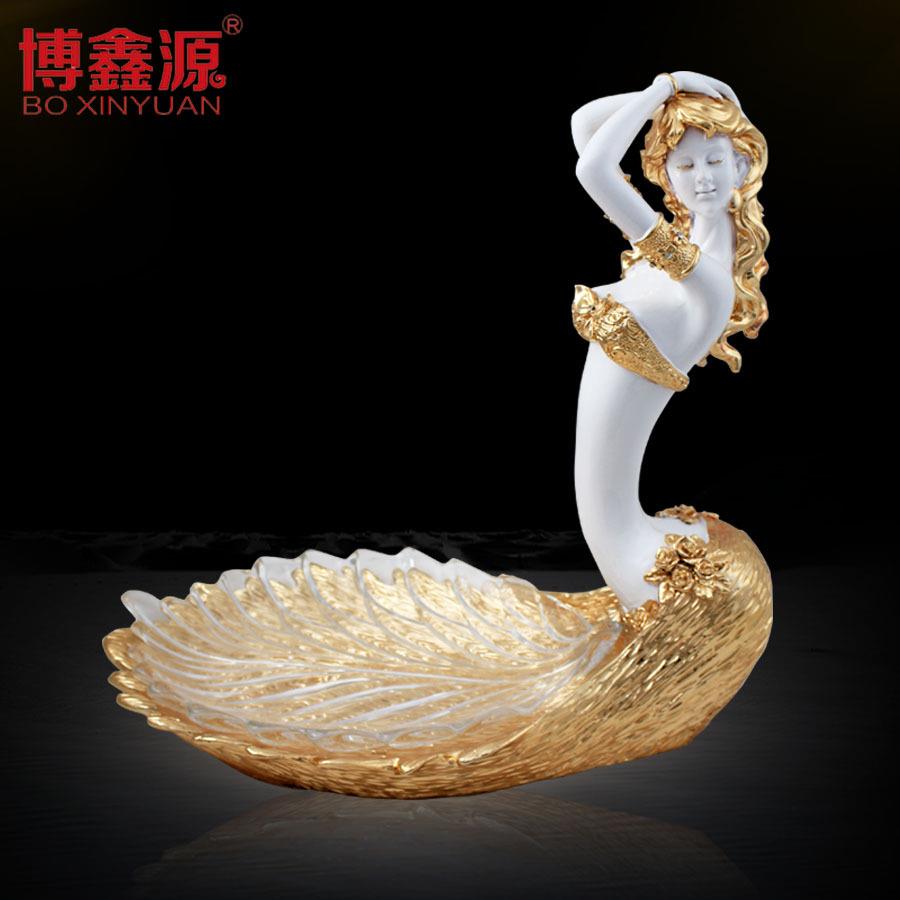 树脂电镀美女水果盘酒店ktv酒吧摆台用品自助餐厅创意上菜餐具盘