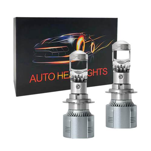 A80汽车led透镜大灯h4 h7 h119005鱼眼双光透镜H4远近一体LED灯