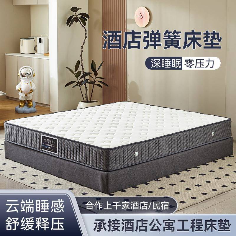 静音超软酒店床垫民宿公寓乳胶弹簧床垫1.8m软硬两用家用床垫定制