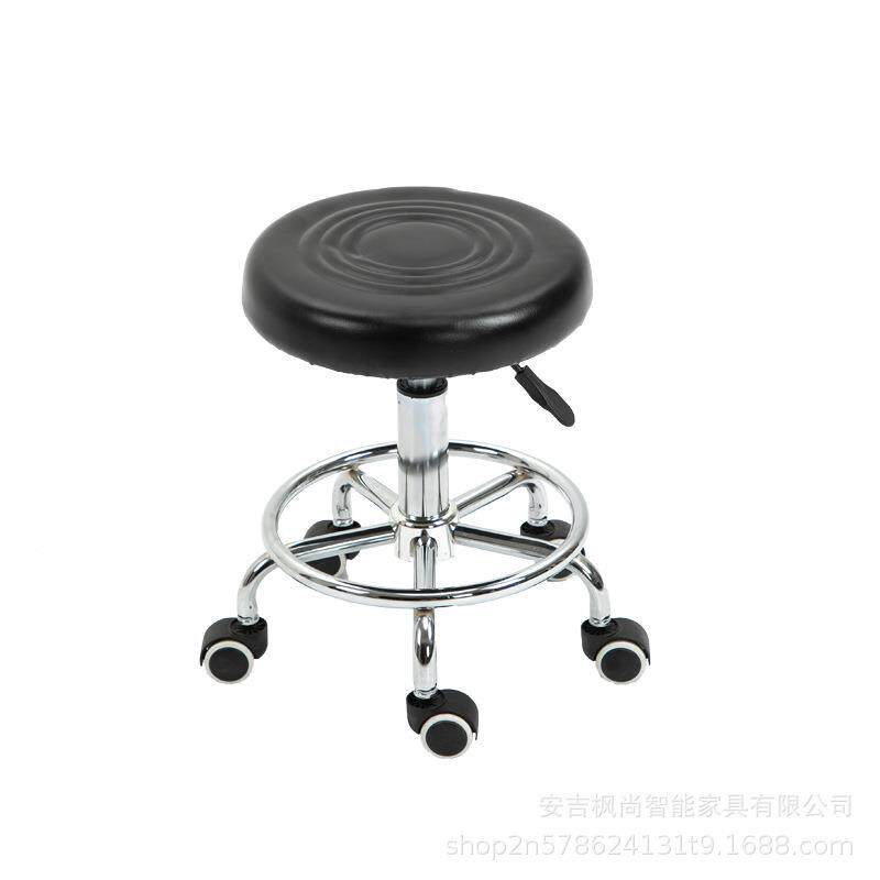 发型师防爆酒吧凳小吧凳家居静音滚轮可升降吧台椅旋转带轮小椅子