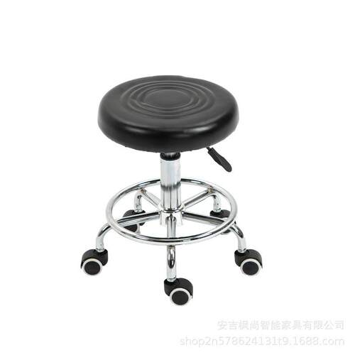 发型师防爆酒吧凳小吧凳家居静音滚轮可升降吧台椅旋转带轮小椅子