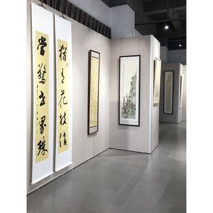 移动无缝展板展会书画摄影书法作品画展展览宣传设计亚麻布置板墙