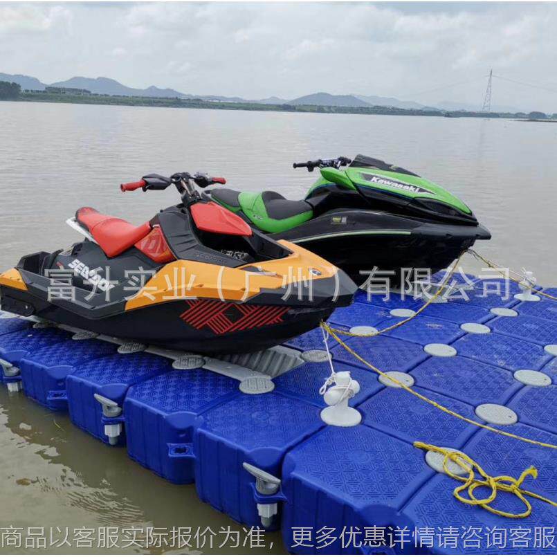 水上平台浮筒浮桥浮动码头 垂钓网箱养殖浮台摩托艇停靠游乐泊位