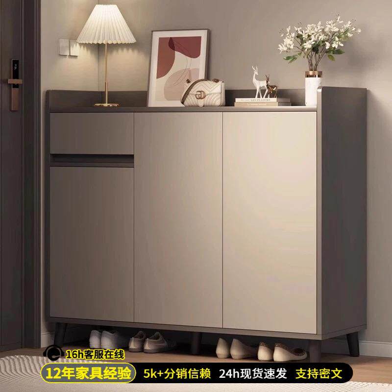 鞋柜家用门口收纳柜一体靠墙简易进门玄关柜储物柜新款入户门鞋架