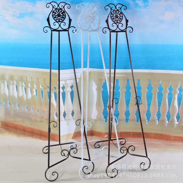 铁艺油画架客厅婚纱照展示架  落地大画海报架室内素描 画板支架