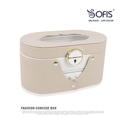 高档sofi蝴蝶透明双层首饰盒约收纳盒创原简饰品盒珠宝盒欧式公主