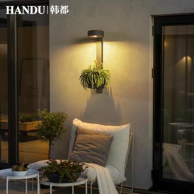 太阳外能壁灯盆栽户外灯灯灯花太阳装饰花园外见描述墙院庭壁阳壁