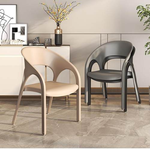 塑椅子厚家用靠见详情背餐椅休闲加可椅料餐厅商用叠放板凳客厅备