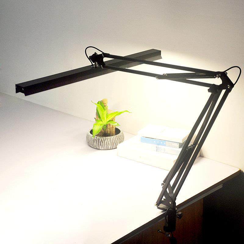 创意长臂长条折叠设计绘图书桌办公室学习工作夹子式LED护眼台灯