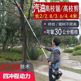 高枝空汽油锯绿篱修剪机高树锯园林化AYK绿街道果树加长多功能锯