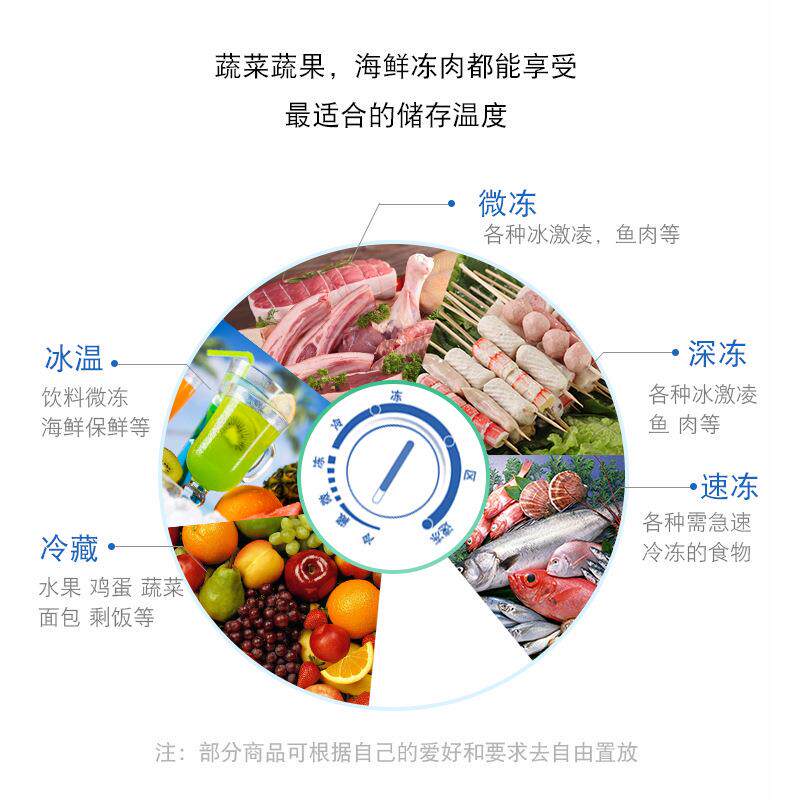 卧式冷藏柜商用大容量冰柜家用冰箱冷冻保鲜双温铜管卧柜