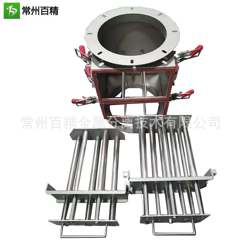 抽屉式除铁器高强度易清理磁力架食品粉料颗粒破碎料用磁棒除铁器