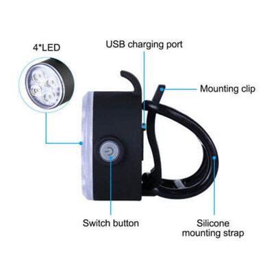 Bicycle front and rear light set equipment